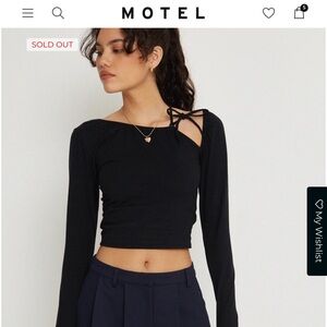 Motel rocks hedva long sleeve top black